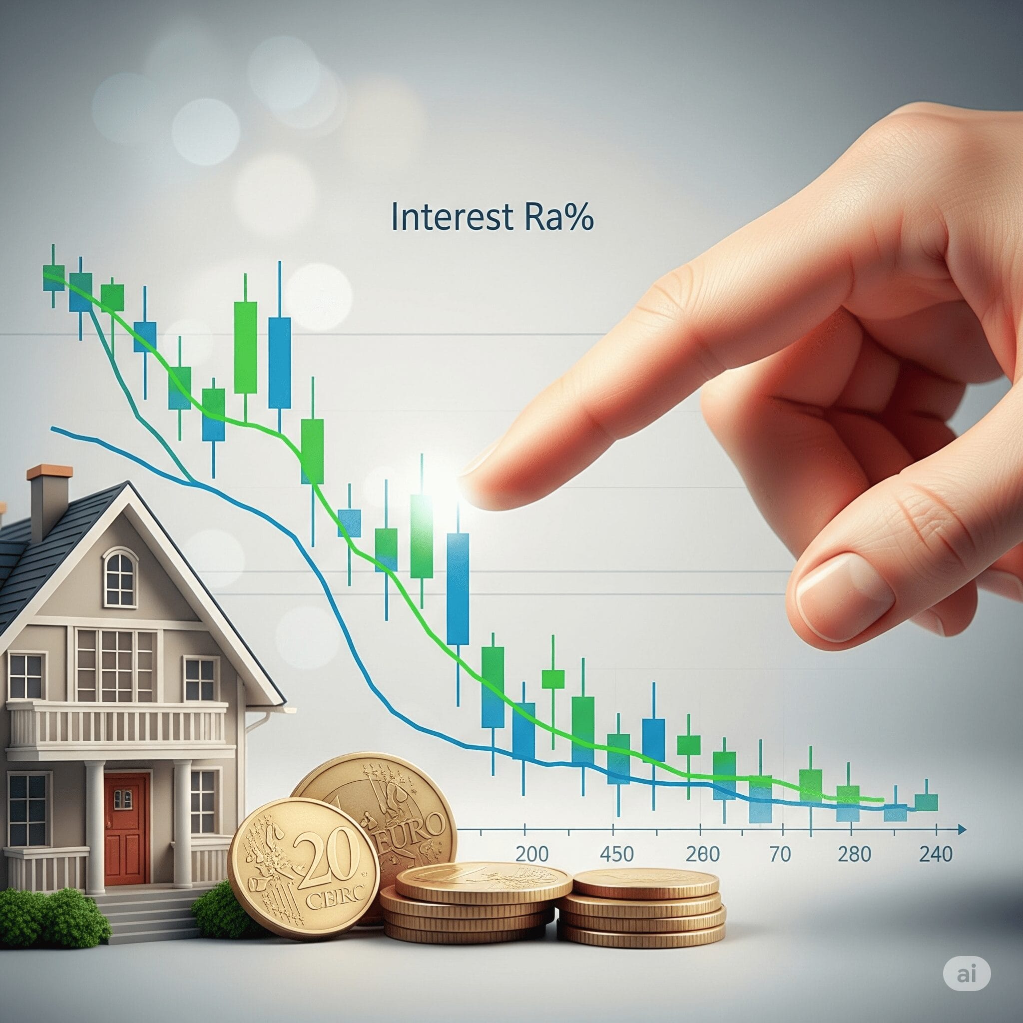 Grafico tassi mutui 2025 e casa