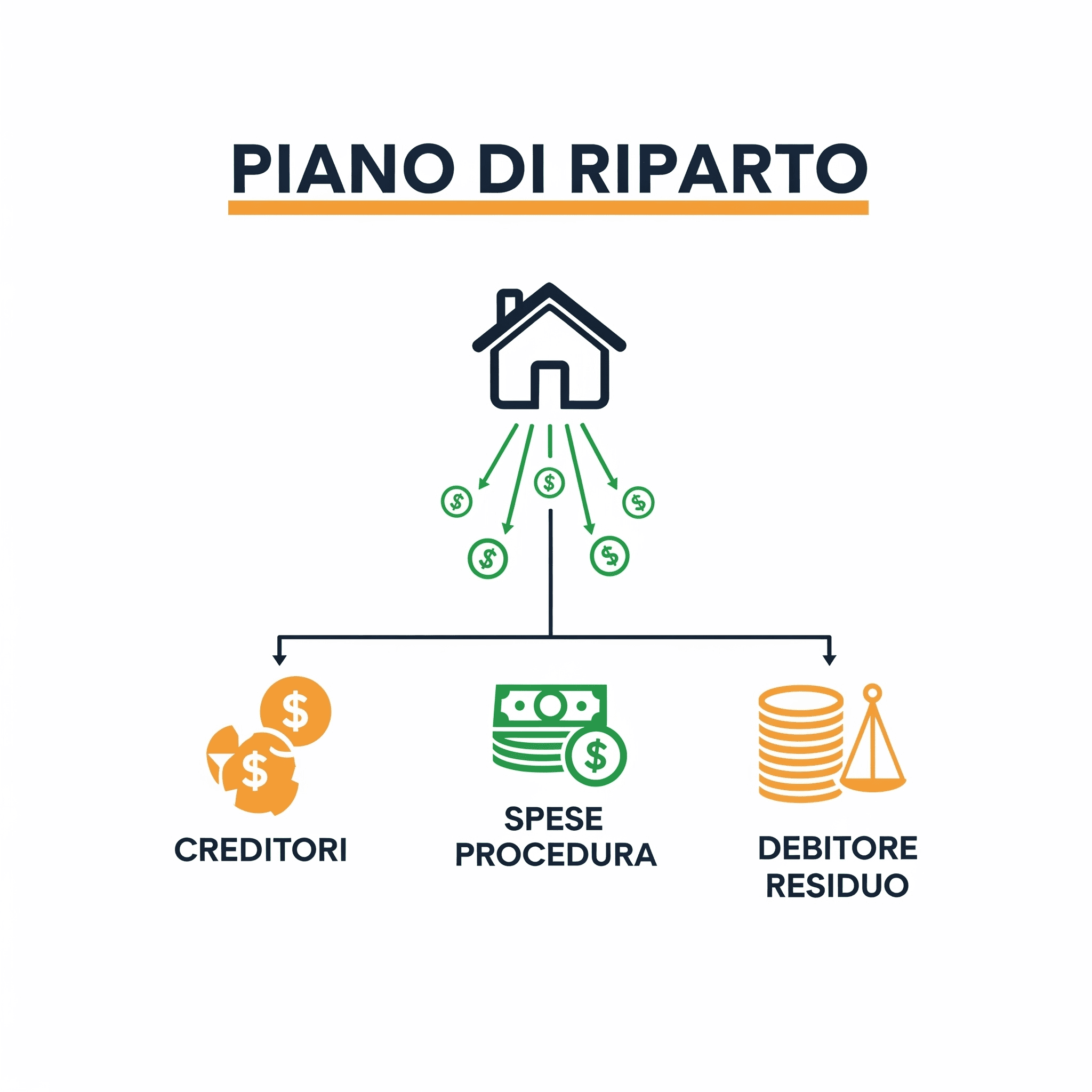 piano ripartito asta immobiliare distribuzione fondi creditori spese procedura