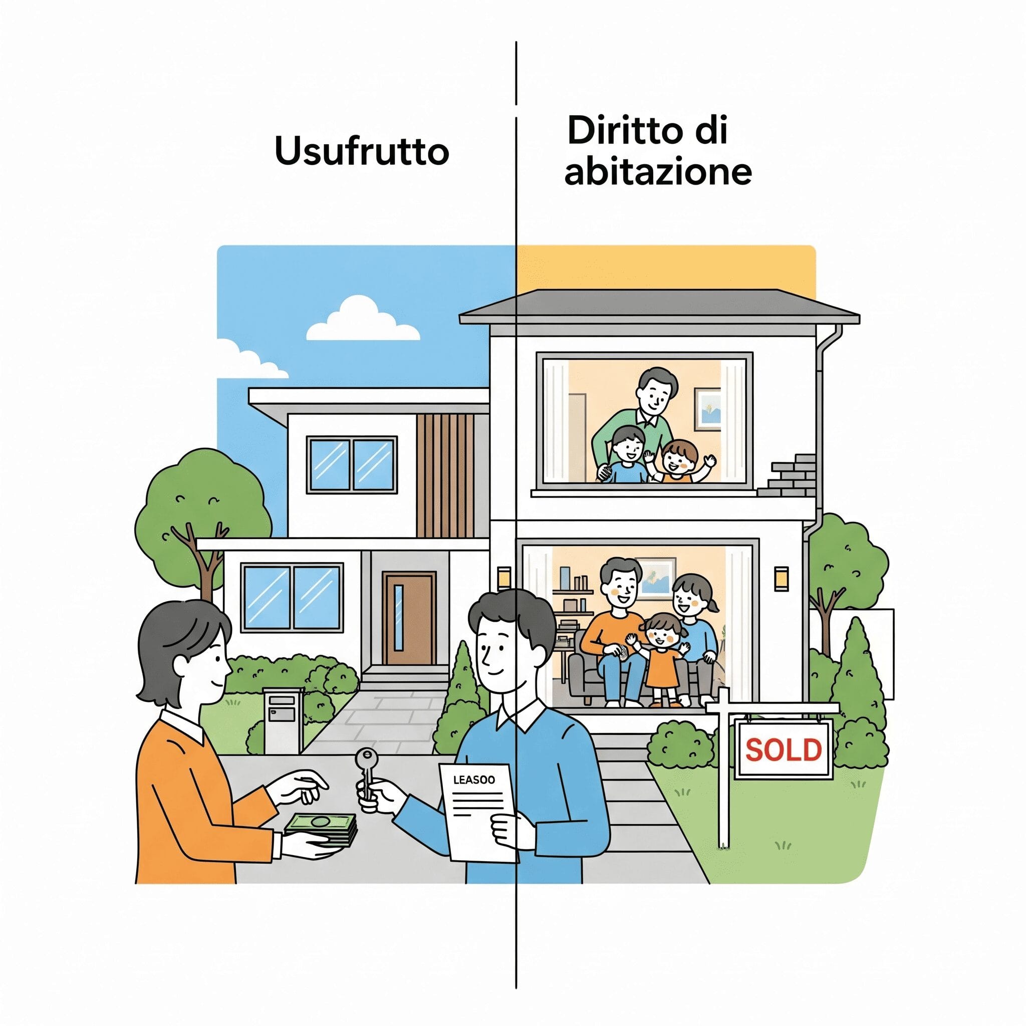 differenze tra usufrutto e diritto di abitazione